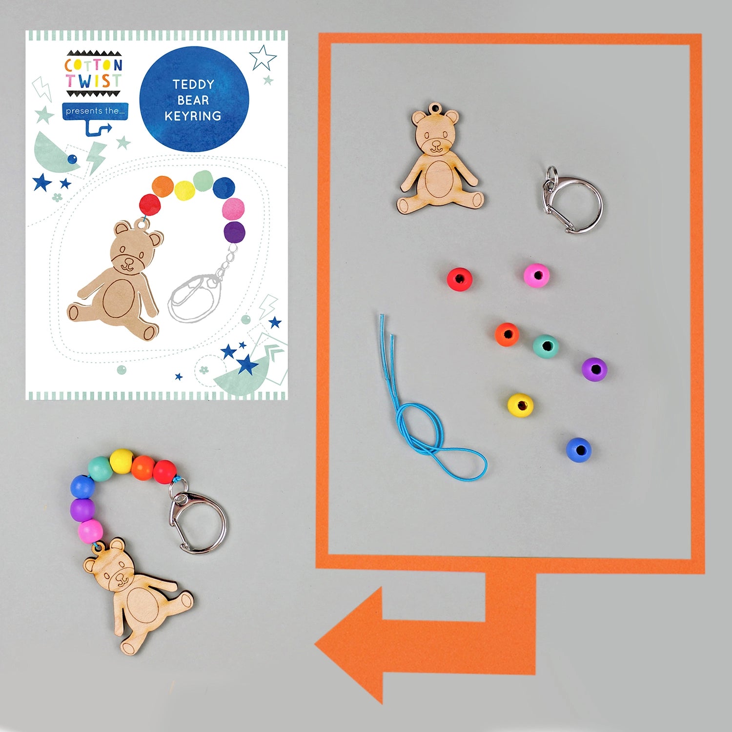 Make Your Own Teddy Bear Keyring BAM Store Space