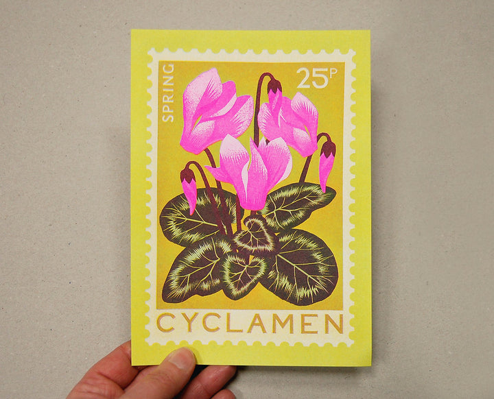 Cyclamen A5 Risograph Print