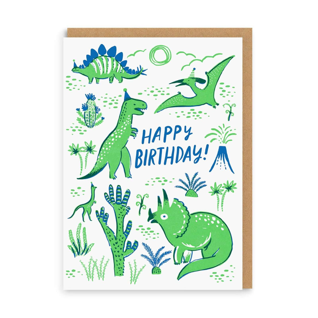 Dinosaur Party Birthday Card