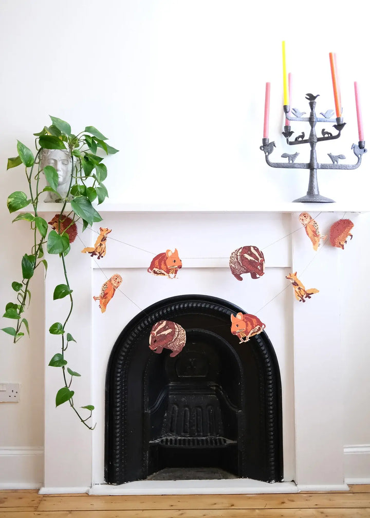 British Wildlife Paper Garland