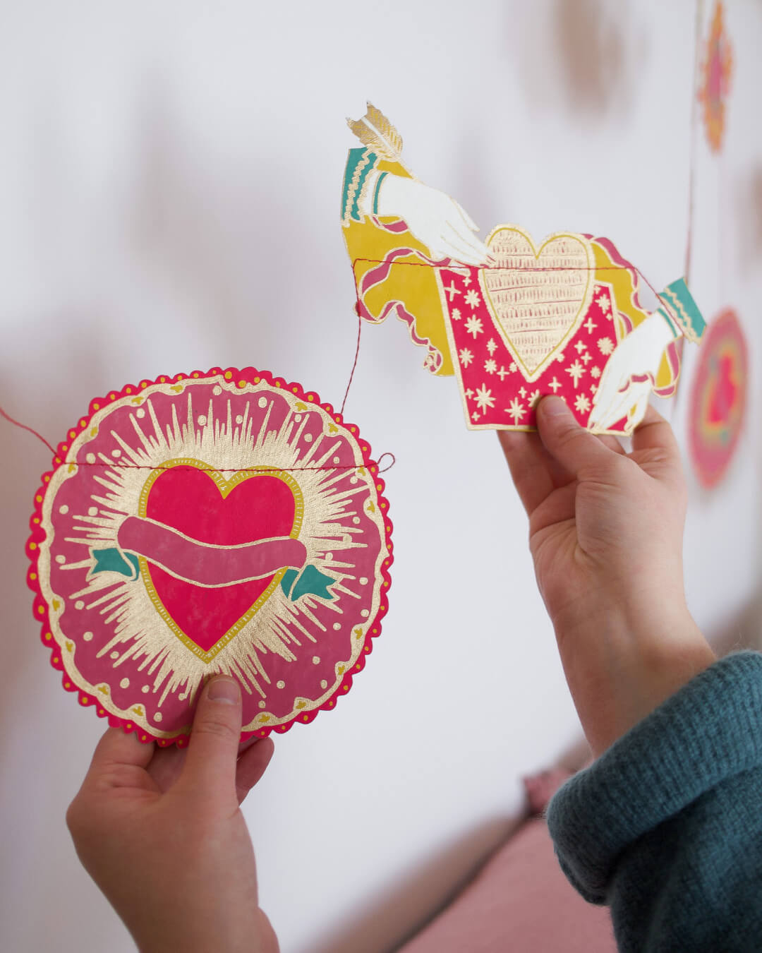 Hearts Paper Garland