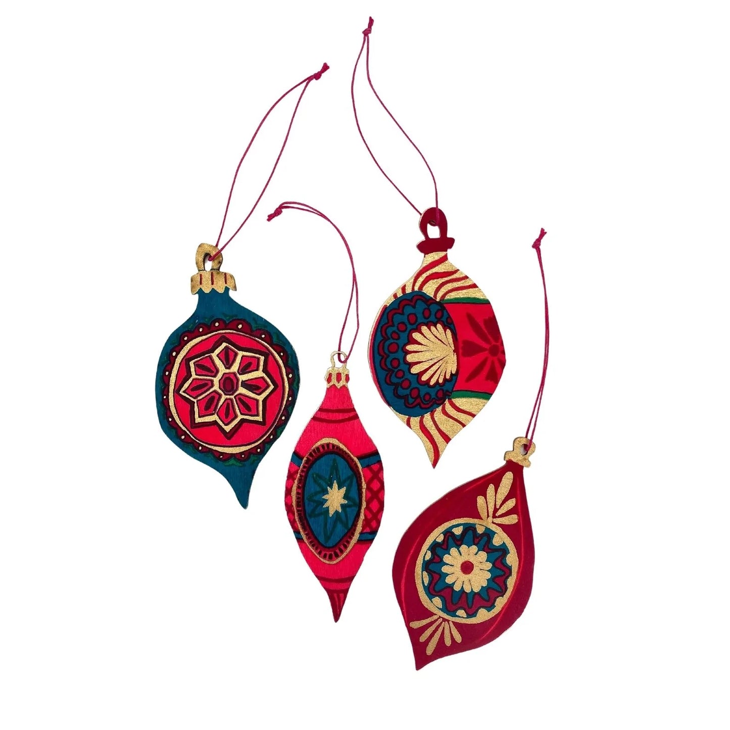 Wooden Christmas Bauble Decorations