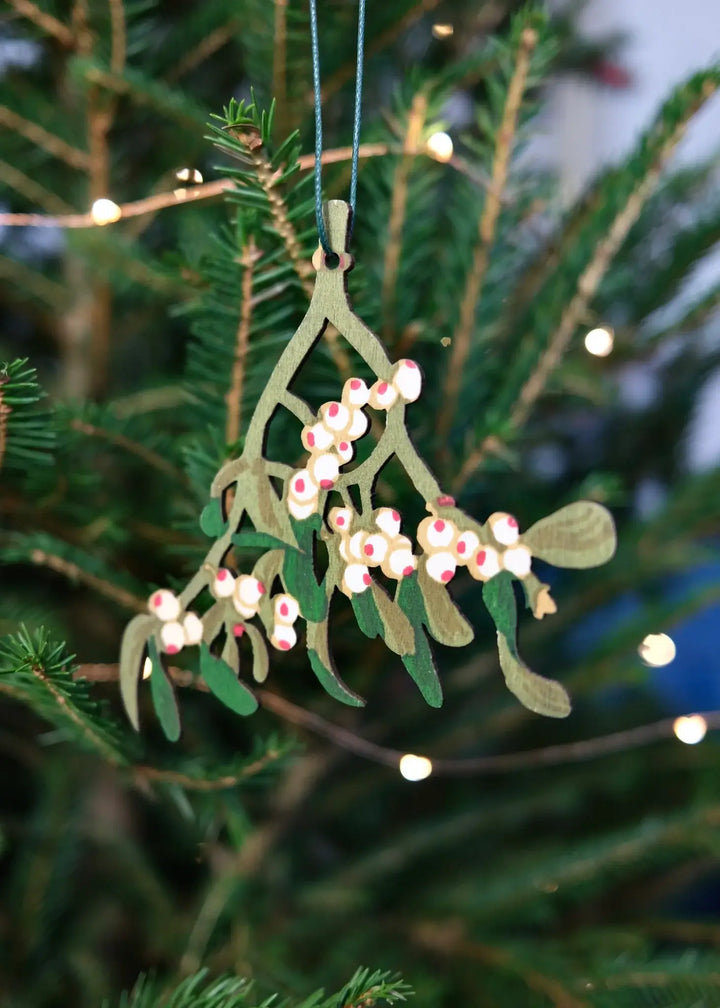 Wooden Mistletoe Decoration