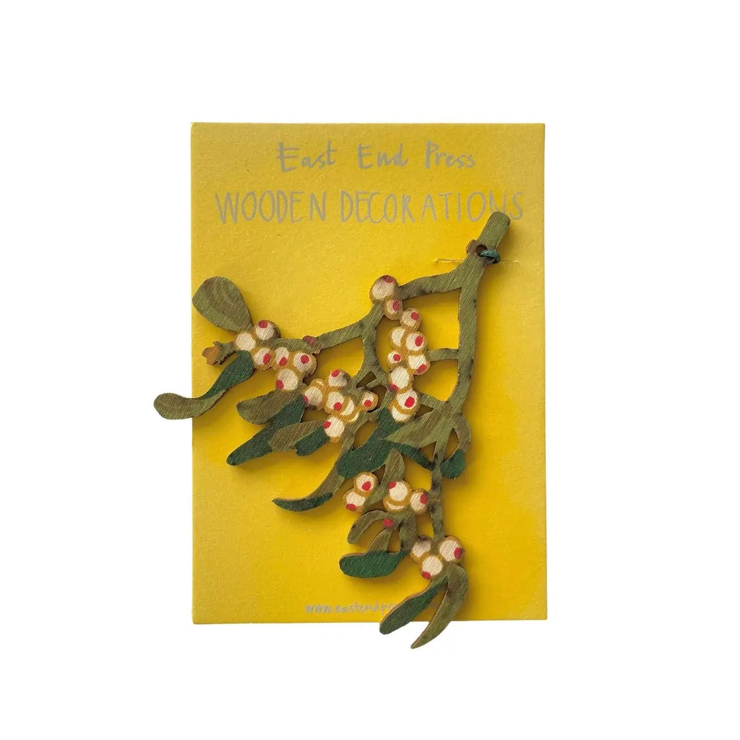 Wooden Mistletoe Decoration