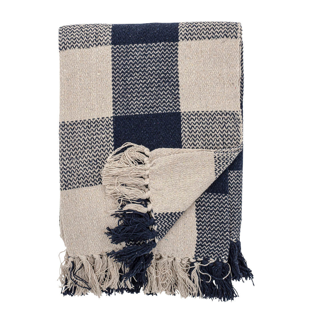 Faya Blue Check Blanket