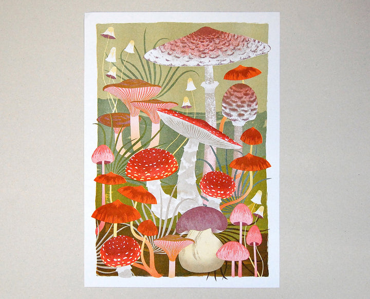 Fungi A3 Risograph Print