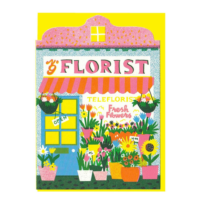 Florist Die Cut Greetings Card