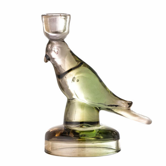 Glass Bird Candlestick