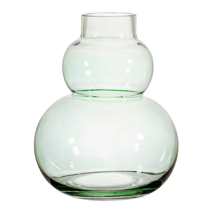 Green Glass Pebble Vase