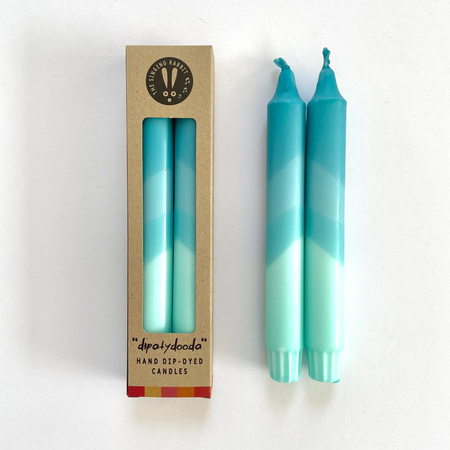 Hawaiian Blue & Turquoise Dinner Candles (Set of 2)