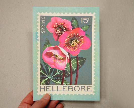 Hellebore A5 Risograph Print