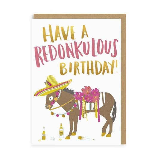 Redonkulous Donkey Birthday Card