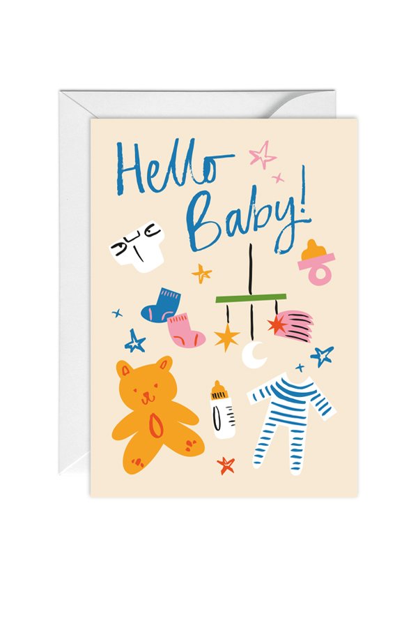 Hello Baby Greetings Card