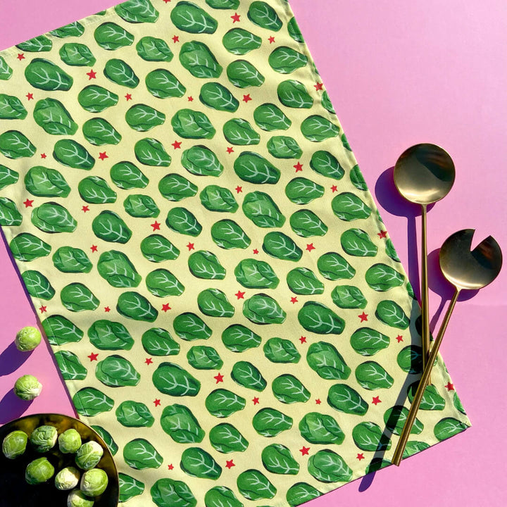 Christmas Sprouts Tea Towel