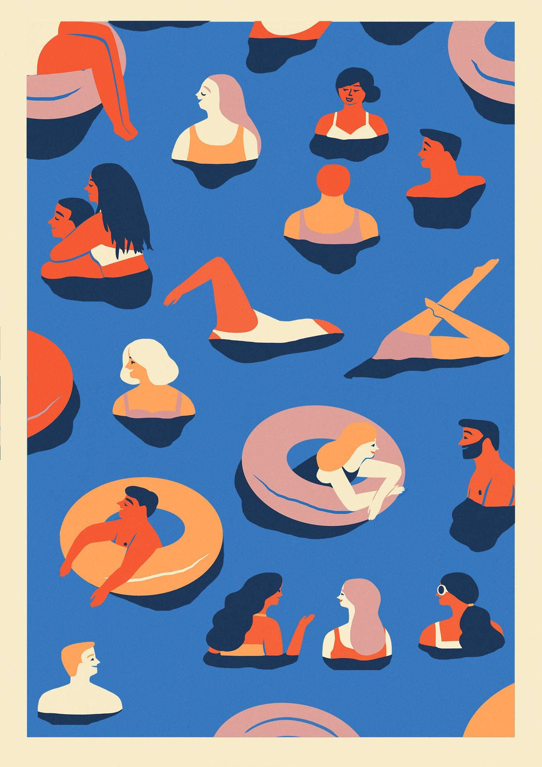 Naomi Wilkinson 'Swimming' A3 Print