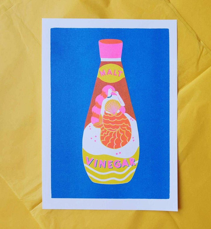 Naomi Wilkinson 'Mermaid Vinegar' A4 Riso Print