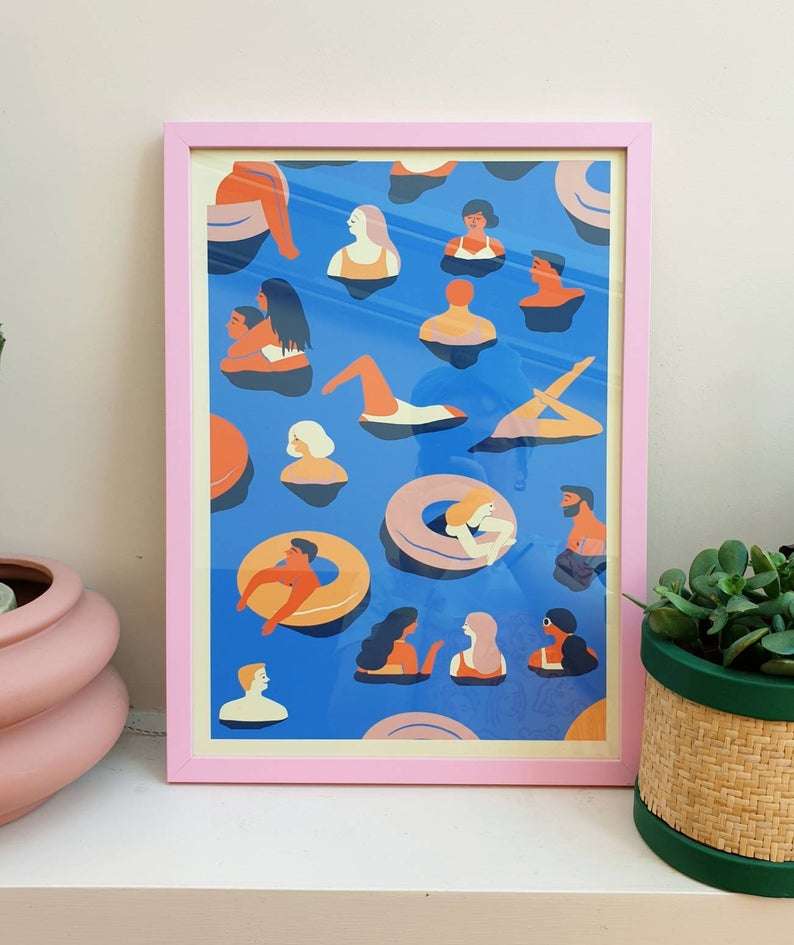 Naomi Wilkinson 'Swimming' A3 Print