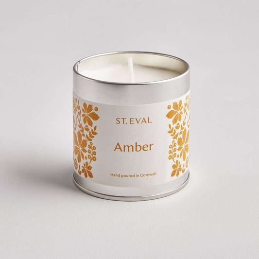 St Eval Amber Tin Candle