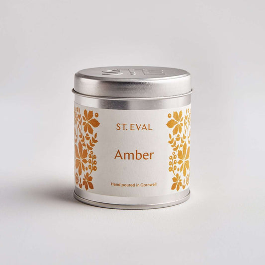 St Eval Amber Tin Candle
