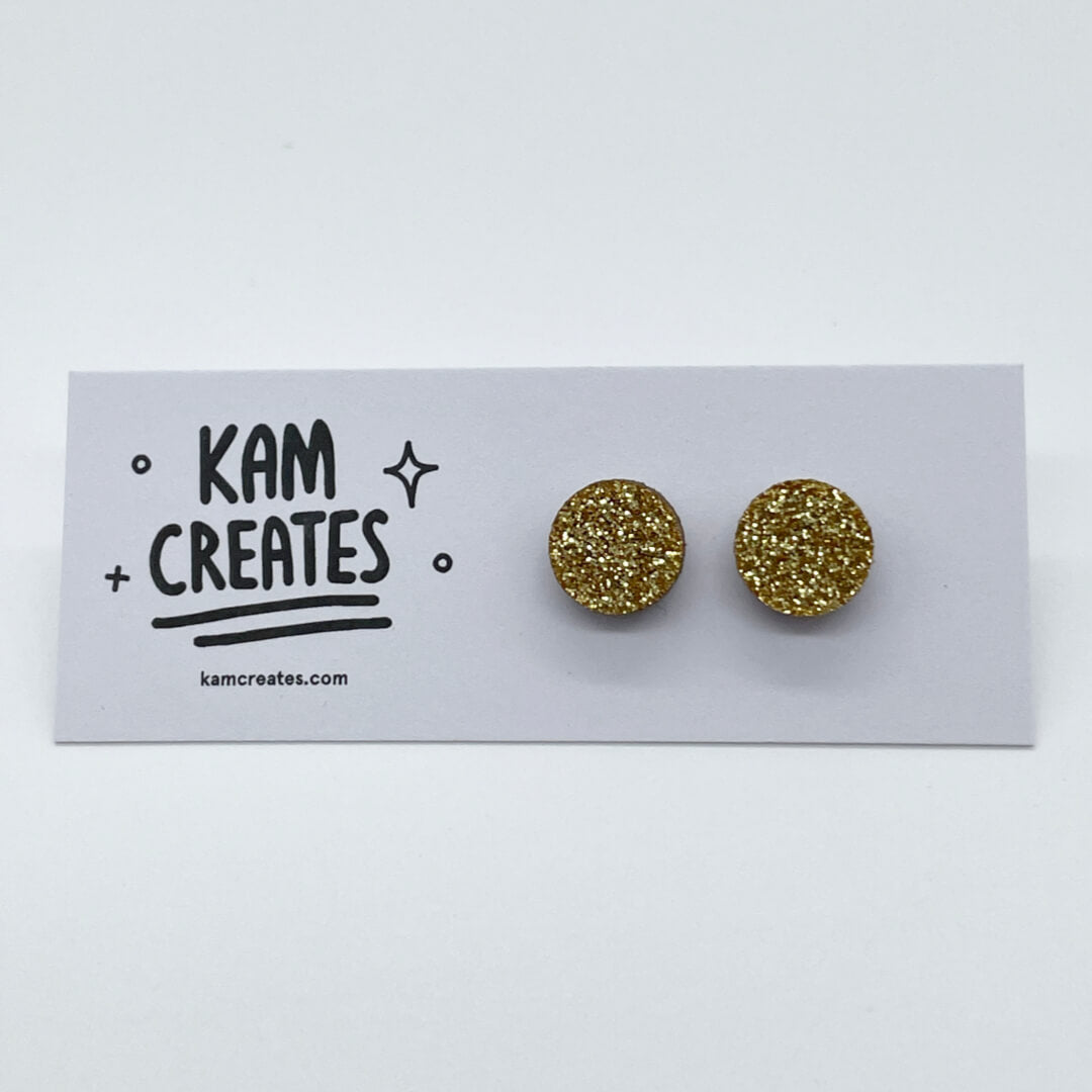 Mini Glitter Circle Studs