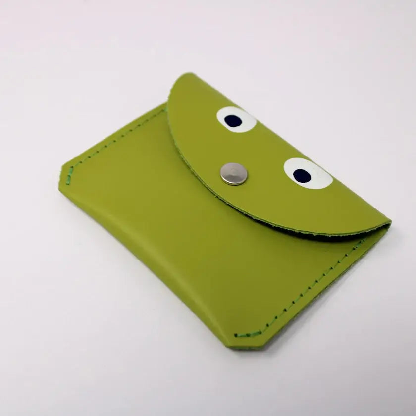 Apple Green Mini Googly Eye Money Purse