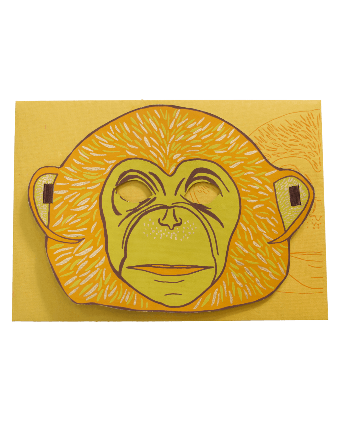 Monkey Mask Greetings Card