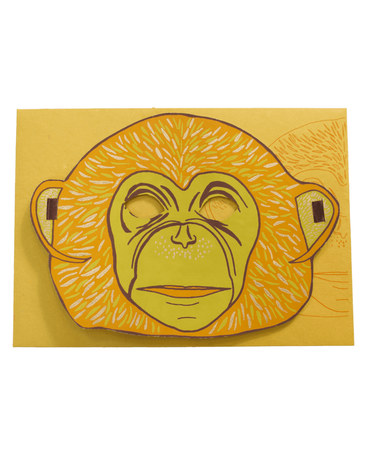 Monkey Mask Greetings Card