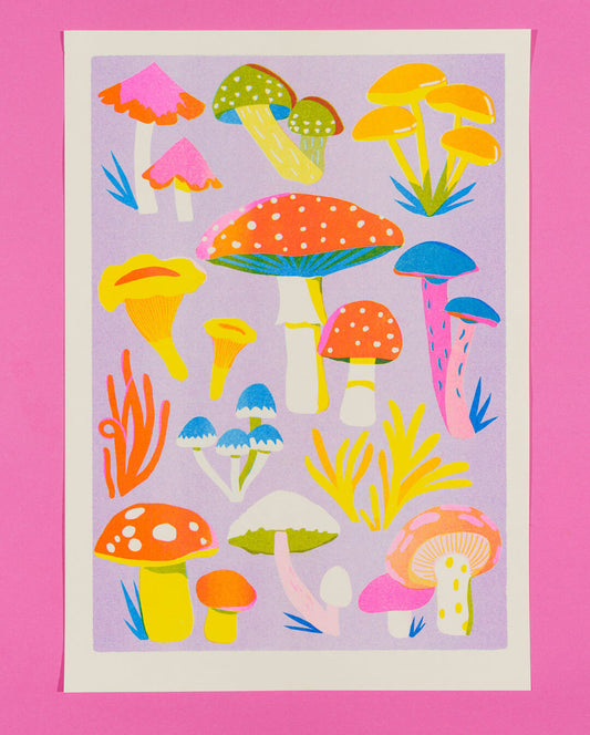 Fungi Riso Art Print