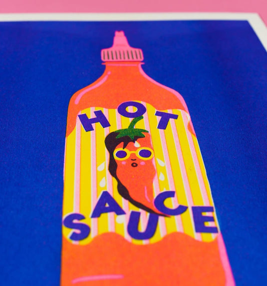 Hot Sauce A4 Riso Print
