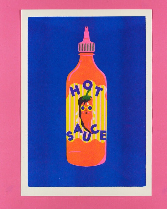 Hot Sauce A4 Riso Print