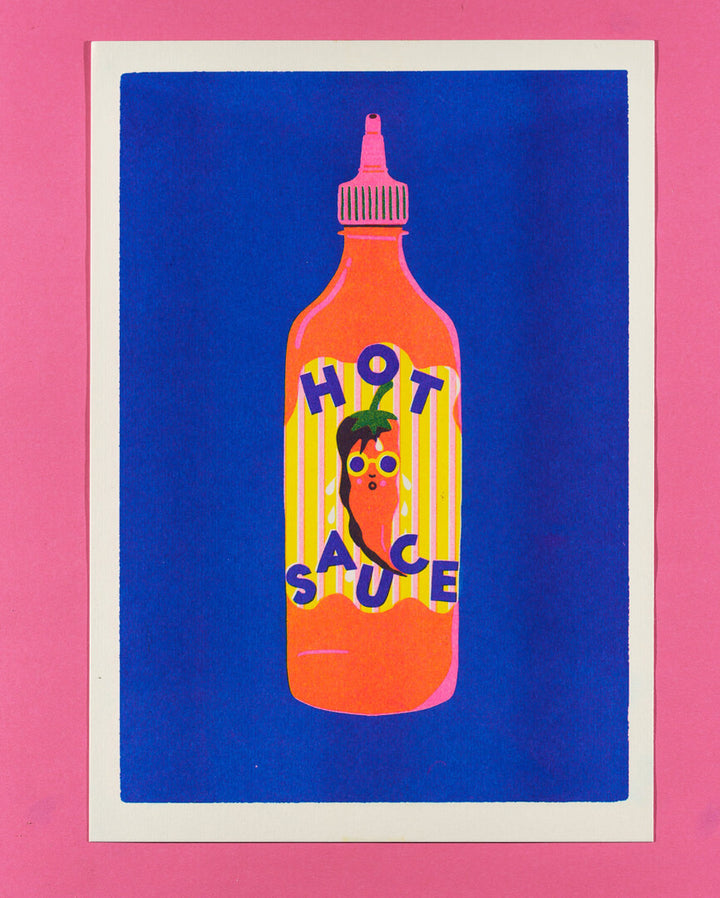 Hot Sauce A4 Riso Print