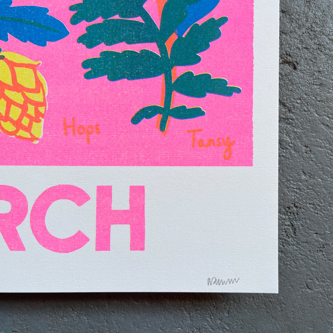 March Foraging Riso Print