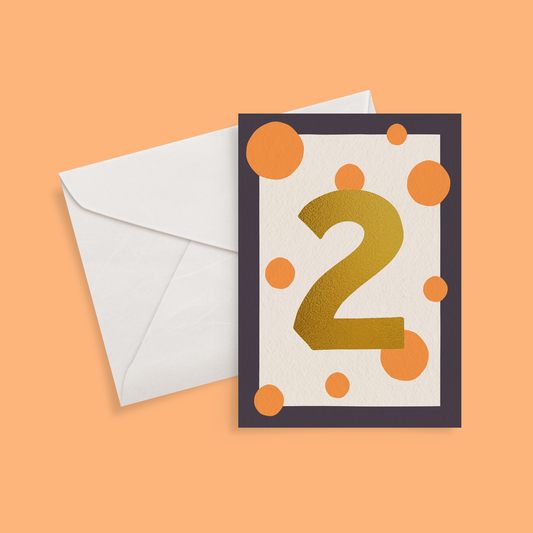 Gold Foil Number Birthday Cards