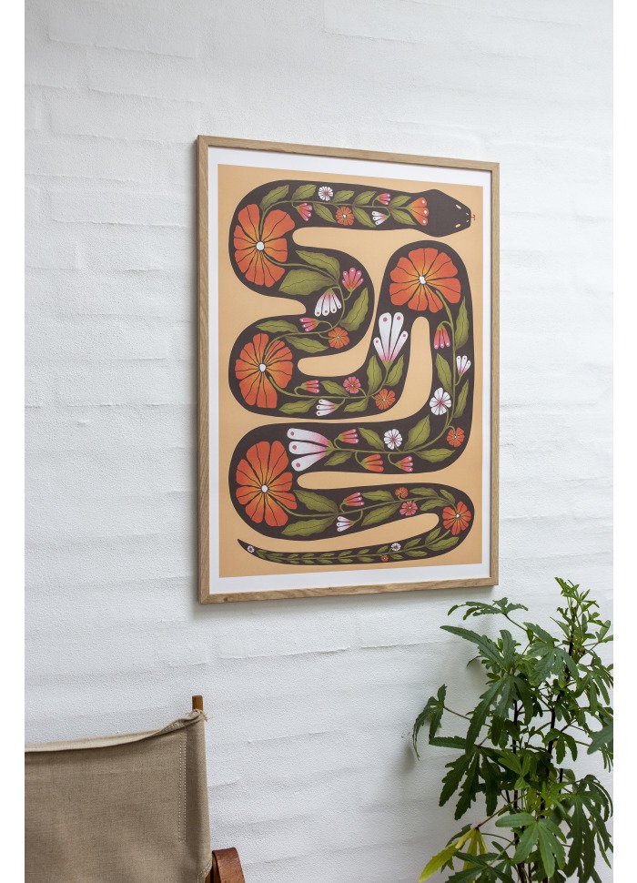 Folk Snake Art Print