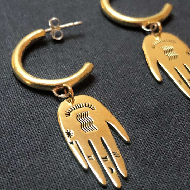 Lima Lima Brass Palm Hoops