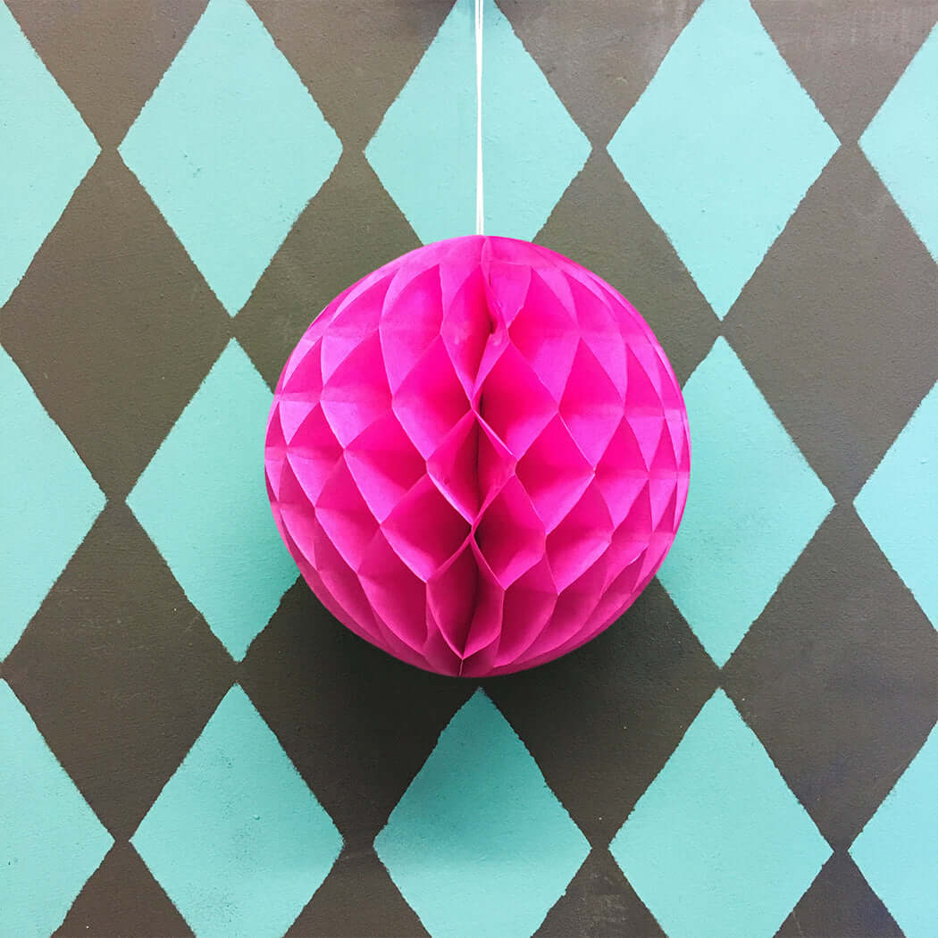 Paper Ball Decoration: Cerise Pink
