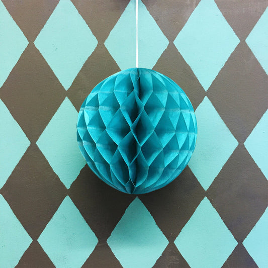 Paper Ball Decoration: Teal