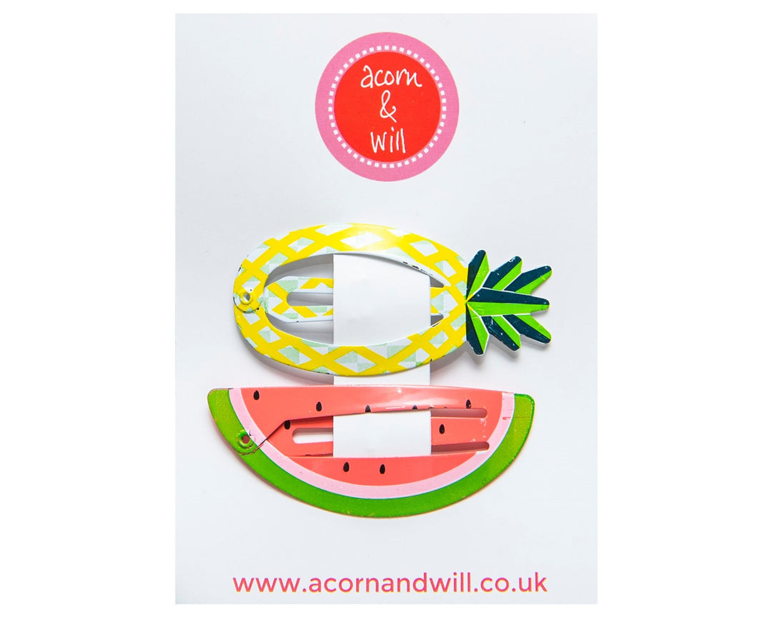 Tropical Fruit Hair Clips Set