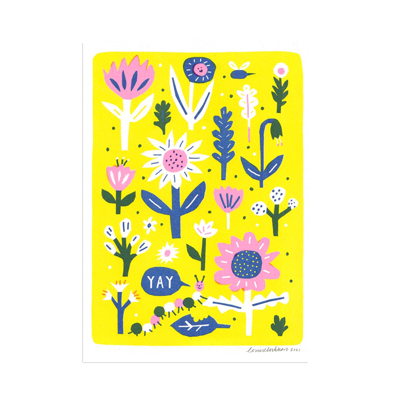 Yay Plants A4 Riso Print
