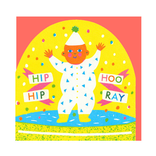 New Baby Large Snowglobe Card