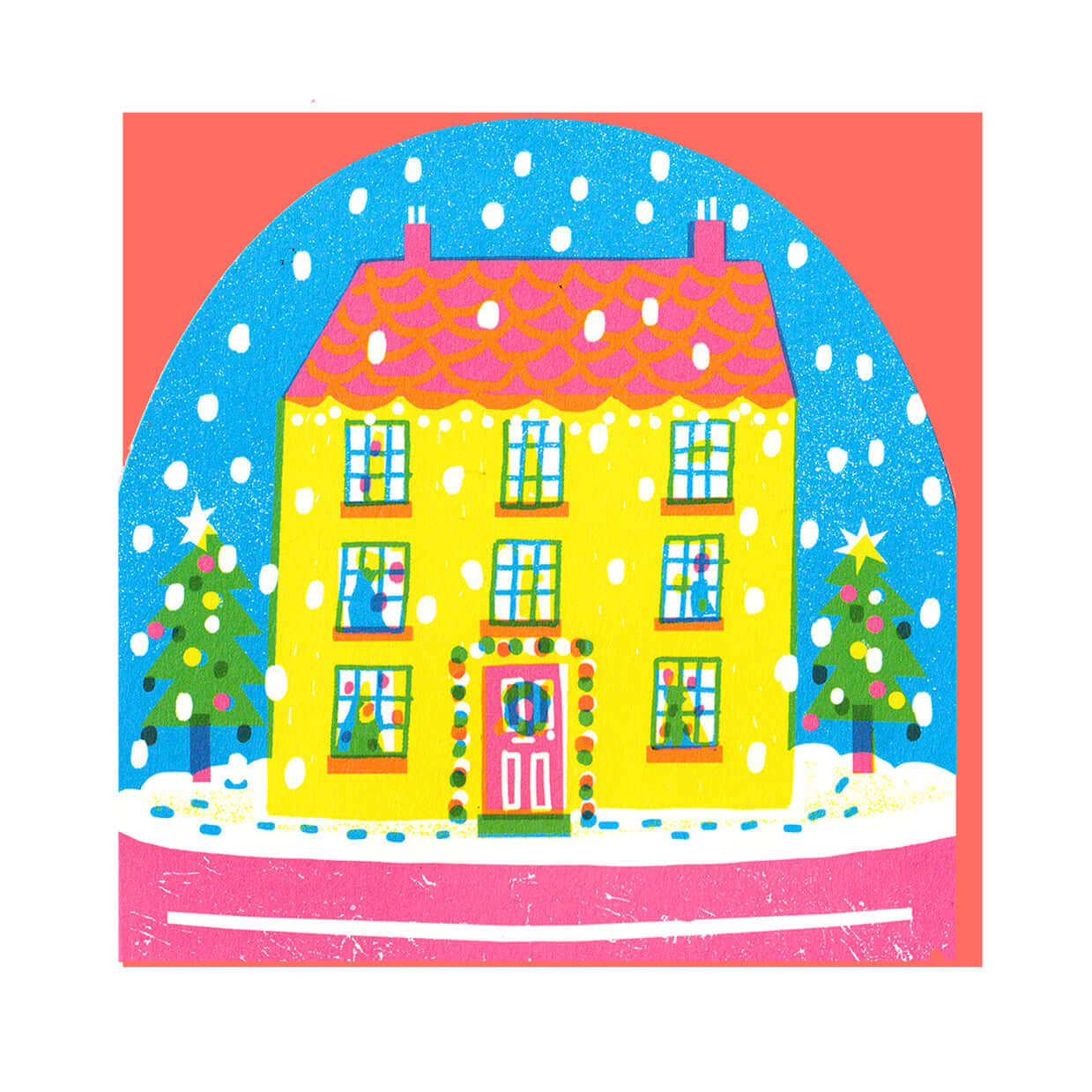 Snowglobe House Christmas Card