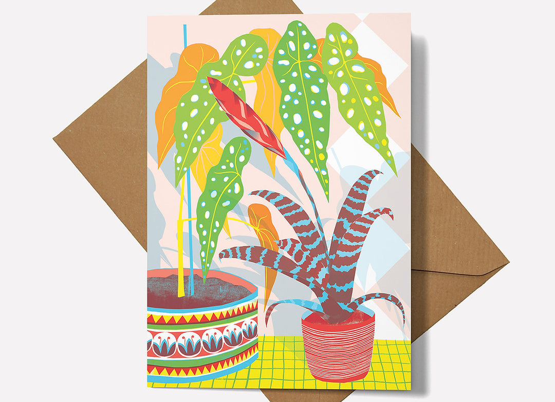 Bromeliad Greetings Card