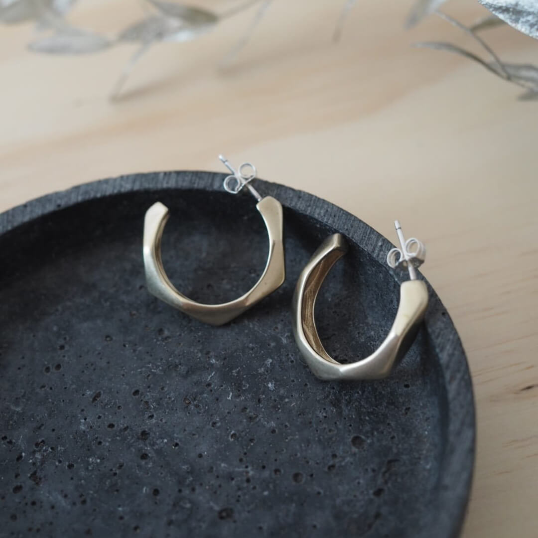 Roake Studio Bevelled Hoop Earrings