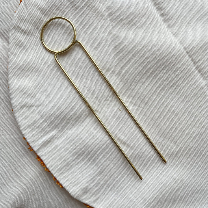 Loop Brass Hair Pin