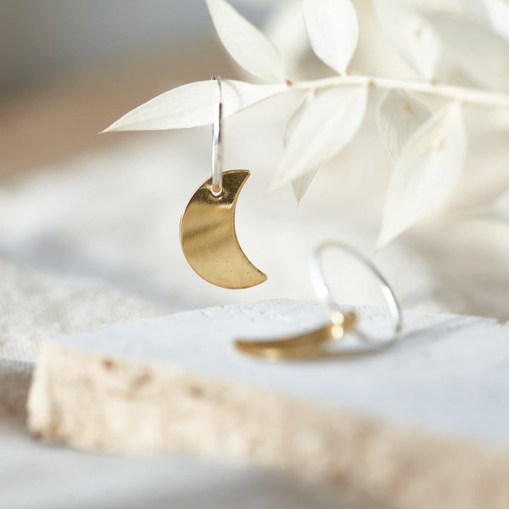 Roake Studio Moon Hoop Earrings