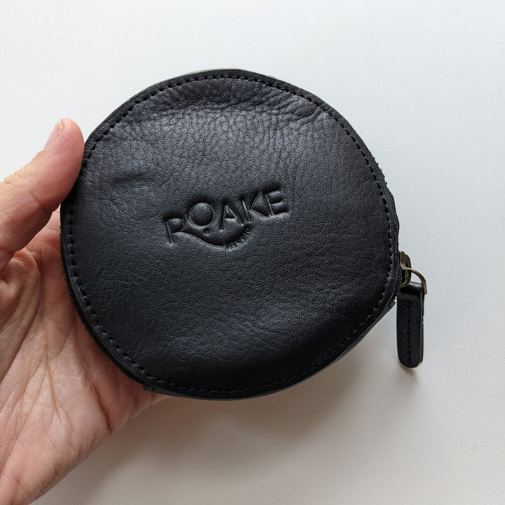 Black Leather Saffron Purse