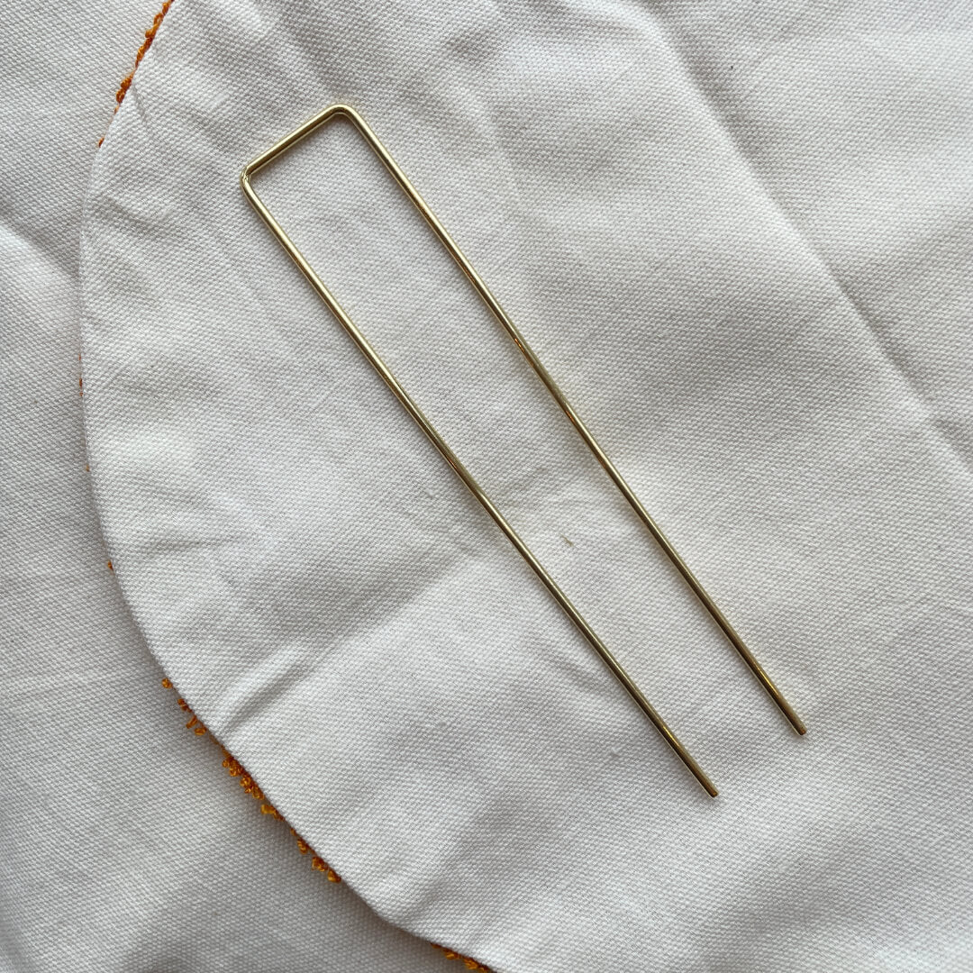 Square Brass Hair Pin