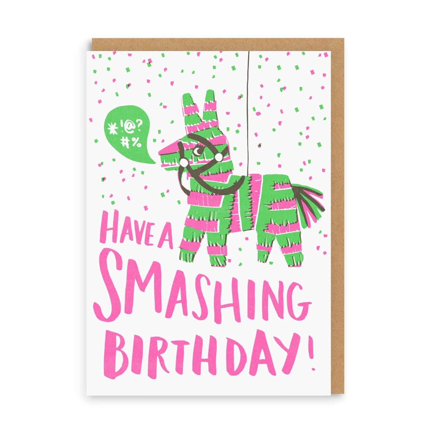 Smashing Piñata Birthday Card
