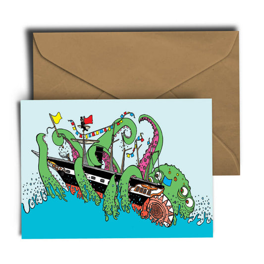 SS Great Britain Monster Greetings Card