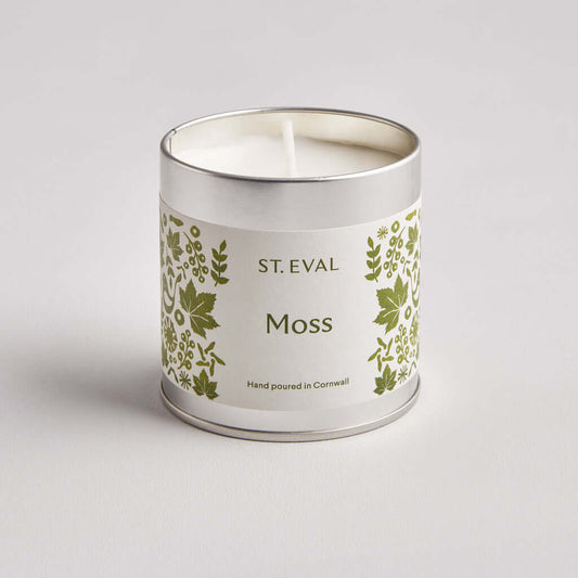 St Eval Moss Tin Candle